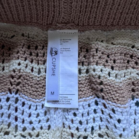 Cupshe Taupe Crochet Shorts Women's Size Medium - Picture 3 of 5